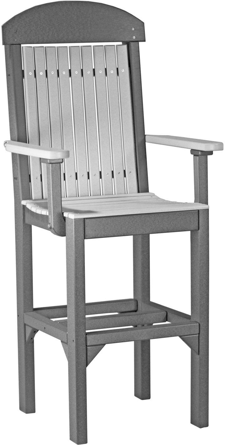 LuxCraft Recycled Plastic Classic Arm Chair (BAR HEIGHT) - LEAD TIME TO SHIP 3 TO 4 WEEKS