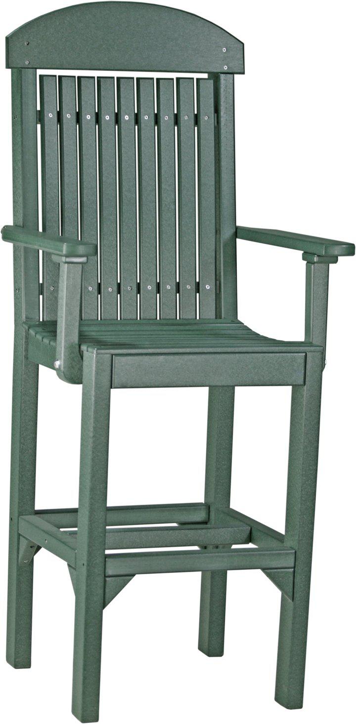 LuxCraft Recycled Plastic Classic Arm Chair (BAR HEIGHT) - LEAD TIME TO SHIP 3 TO 4 WEEKS