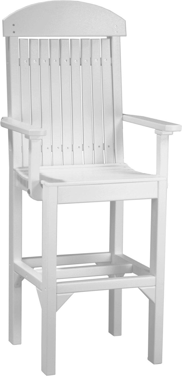 LuxCraft Recycled Plastic Classic Arm Chair (BAR HEIGHT) - LEAD TIME TO SHIP 3 TO 4 WEEKS