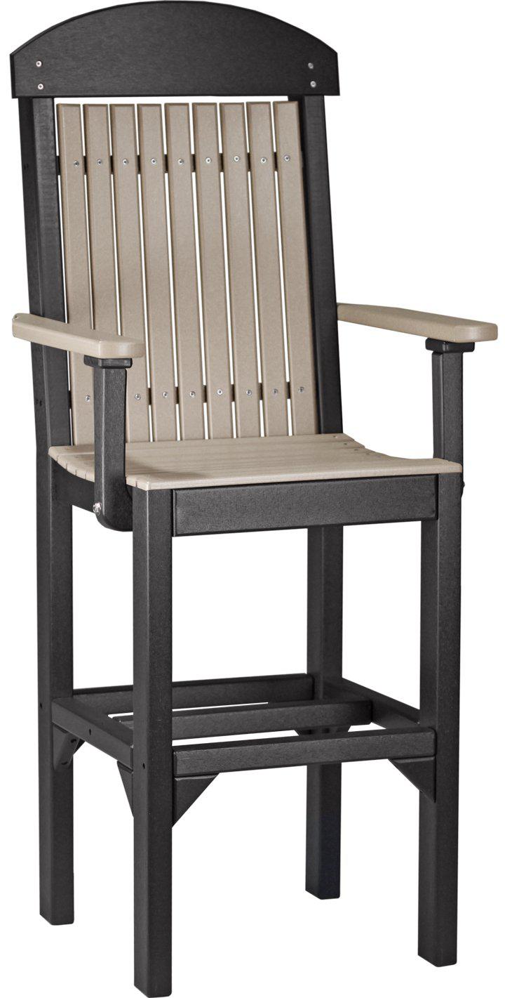 LuxCraft Recycled Plastic Classic Arm Chair (BAR HEIGHT) - LEAD TIME TO SHIP 3 TO 4 WEEKS