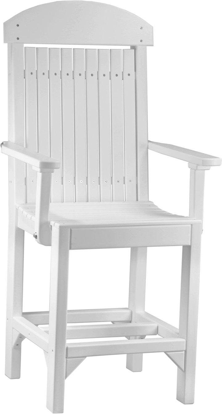 LuxCraft Recycled Plastic Classic Arm Chair (COUNTER HEIGHT) - LEAD TIME TO SHIP 3 TO 4 WEEKS