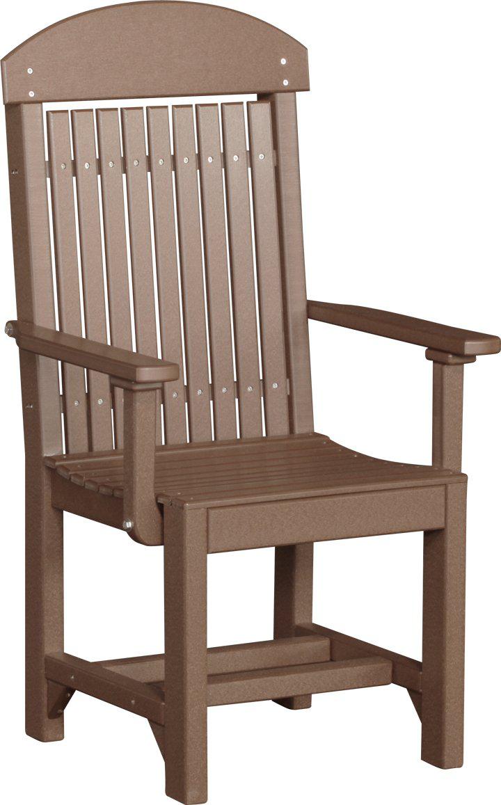 LuxCraft Recycled Plastic Classic Arm Chair (DINING HEIGHT)  - LEAD TIME TO SHIP 3 TO 4 WEEKS