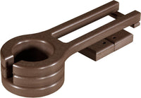 poly glider chair cup holder chestnut brown slide-out