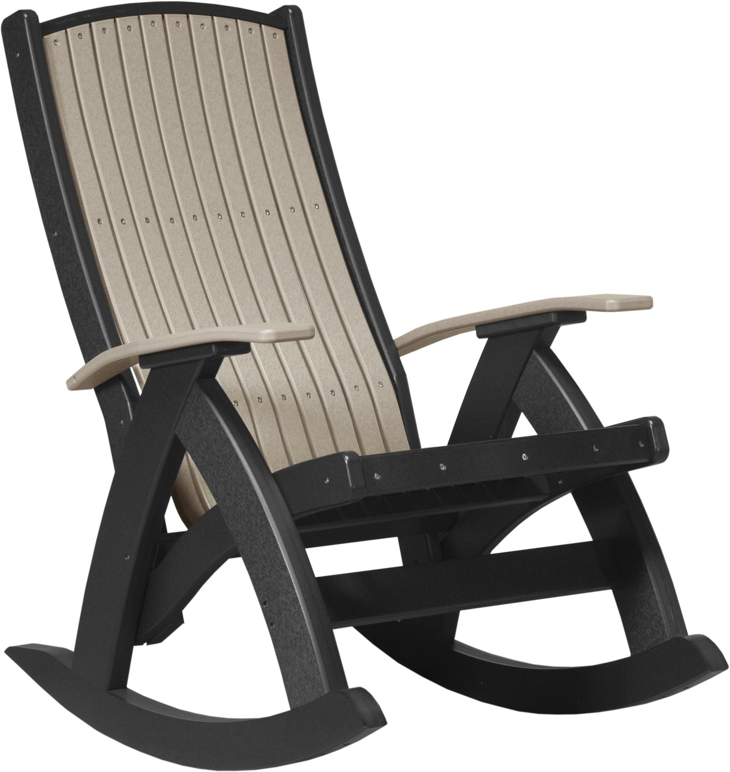 LuxCraft Recycled Plastic Comfort Rocking Chair - LEAD TIME TO SHIP 3 TO 4 WEEKS