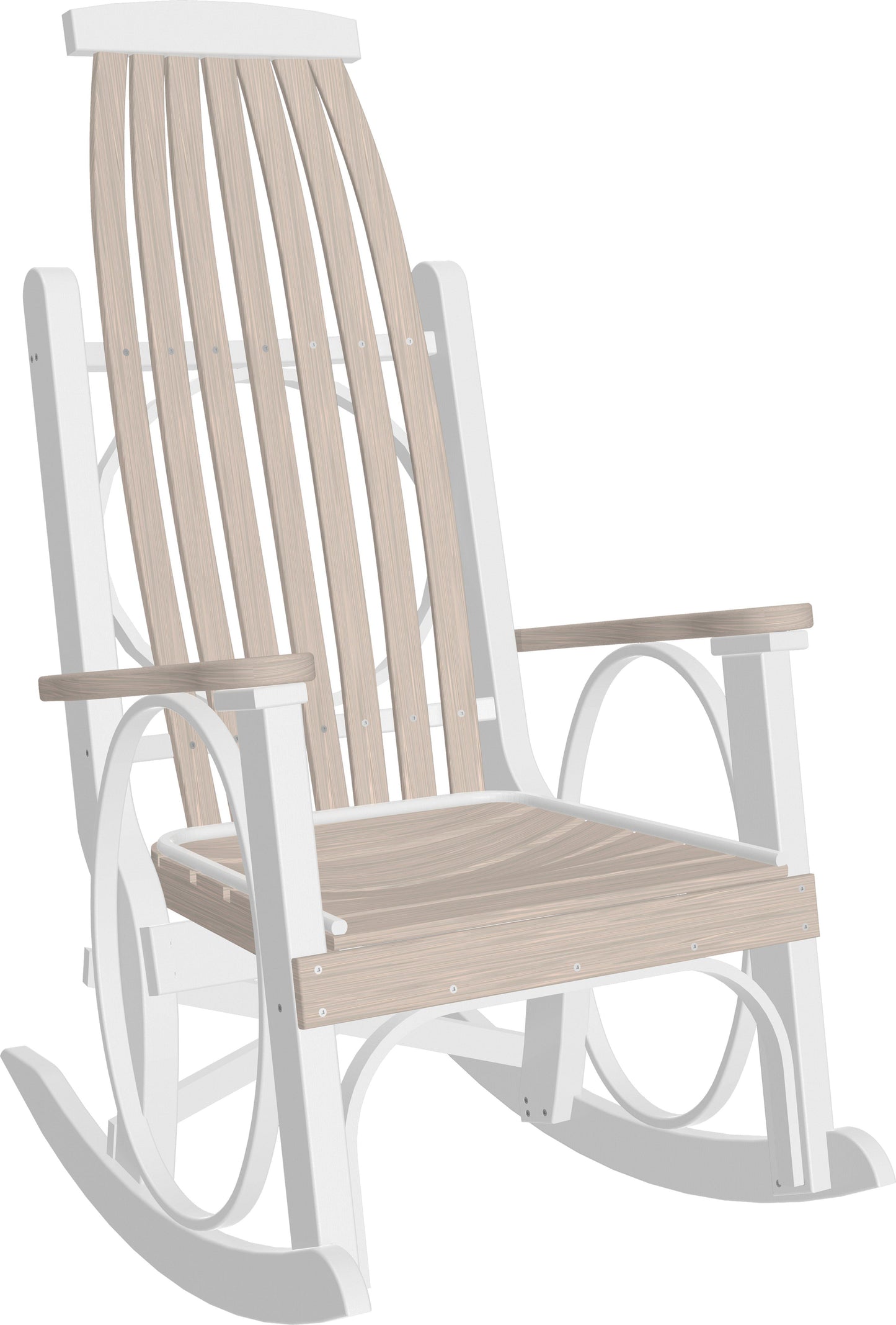 LuxCraft Recycled Plastic Grandpa's Porch Rocking Chair - LEAD TIME TO SHIP 3 TO 4 WEEKS