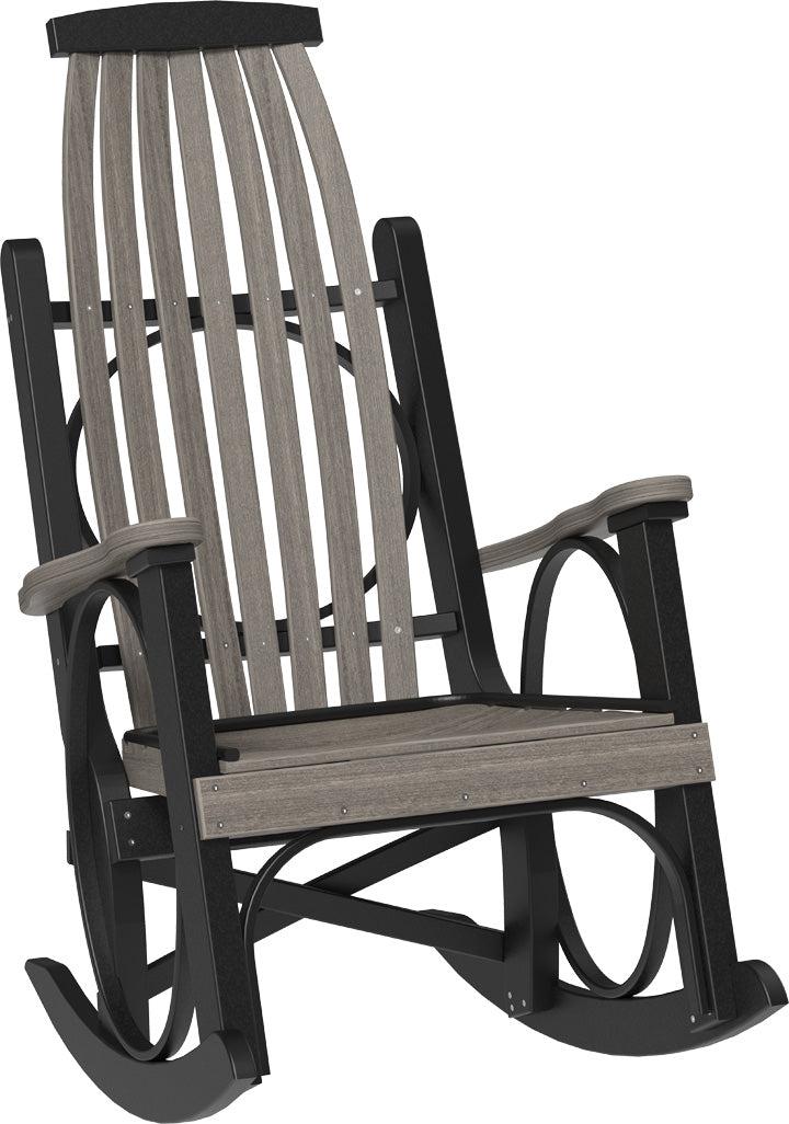 LuxCraft Recycled Plastic Grandpa's Porch Rocking Chair - LEAD TIME TO SHIP 3 TO 4 WEEKS