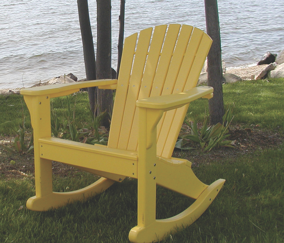 Perfect Choice Furniture Recycled Plastic Classic Adirondack Rocking Chair Set - LEAD TIME TO SHIP 4 WEEKS OR LESS