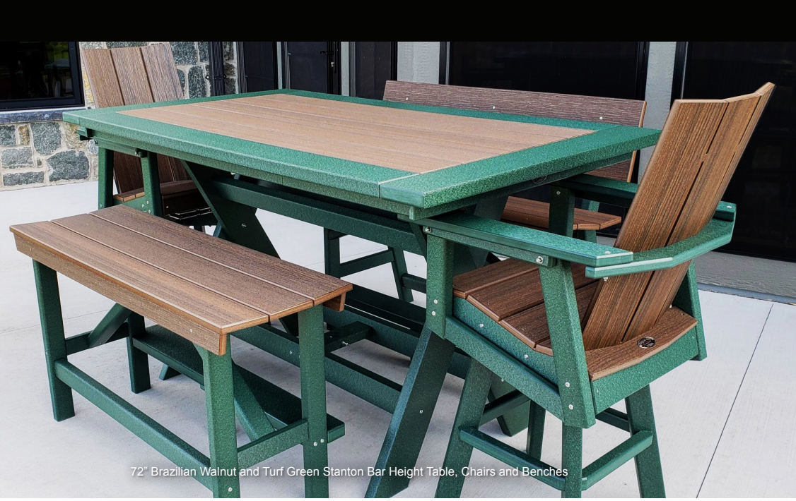 Perfect Choice Furniture Recycled Plastic Stanton Bar Height Arm Chair - LEAD TIME TO SHIP 4 WEEKS OR LESS