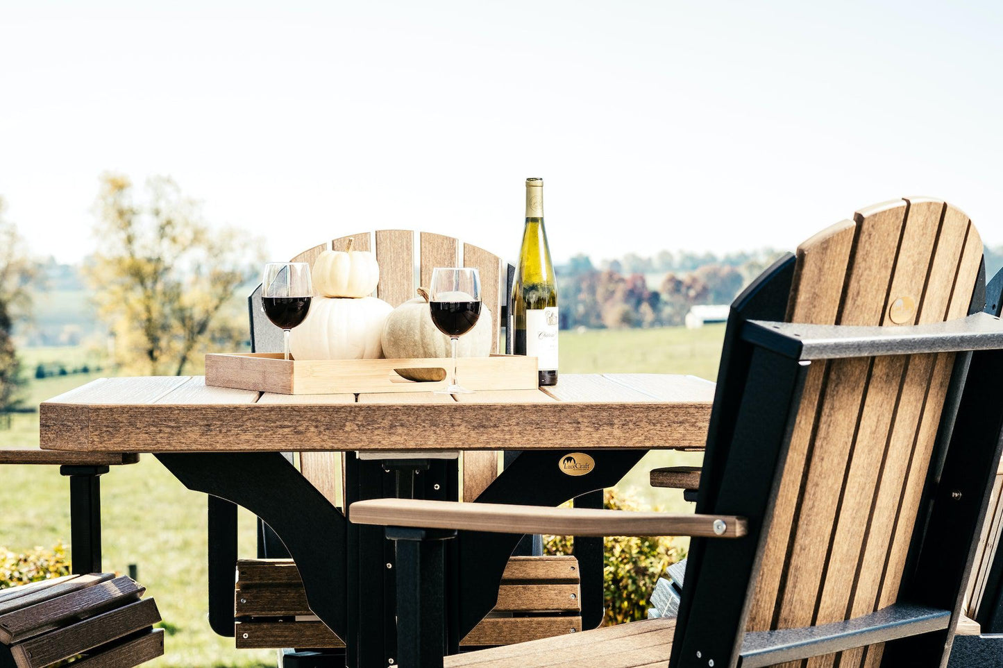 LuxCraft Recycled Plastic Adirondack Swivel Chair (BAR HEIGHT) - LEAD TIME TO SHIP 3 TO 4 WEEKS