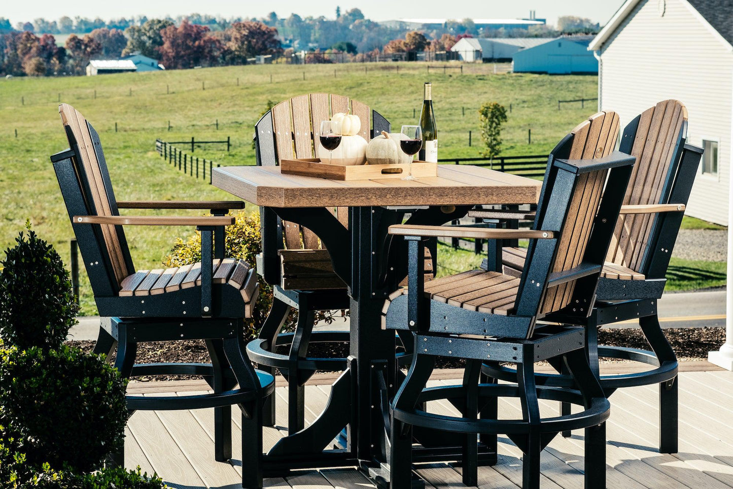 LuxCraft Recycled Plastic 41" Square Table (COUNTER HEIGHT) - LEAD TIME TO SHIP 3 TO 4 WEEKS