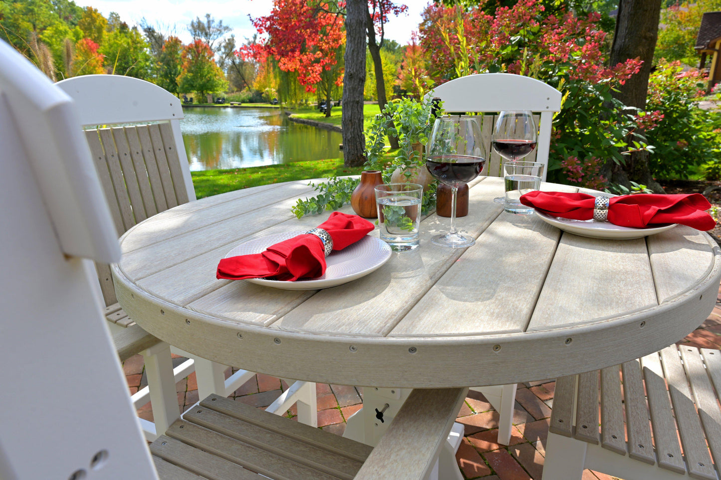 LuxCraft Recycled Plastic 4' Round Table (COUNTER HEIGHT) - LEAD TIME TO SHIP 3 TO 4 WEEKS