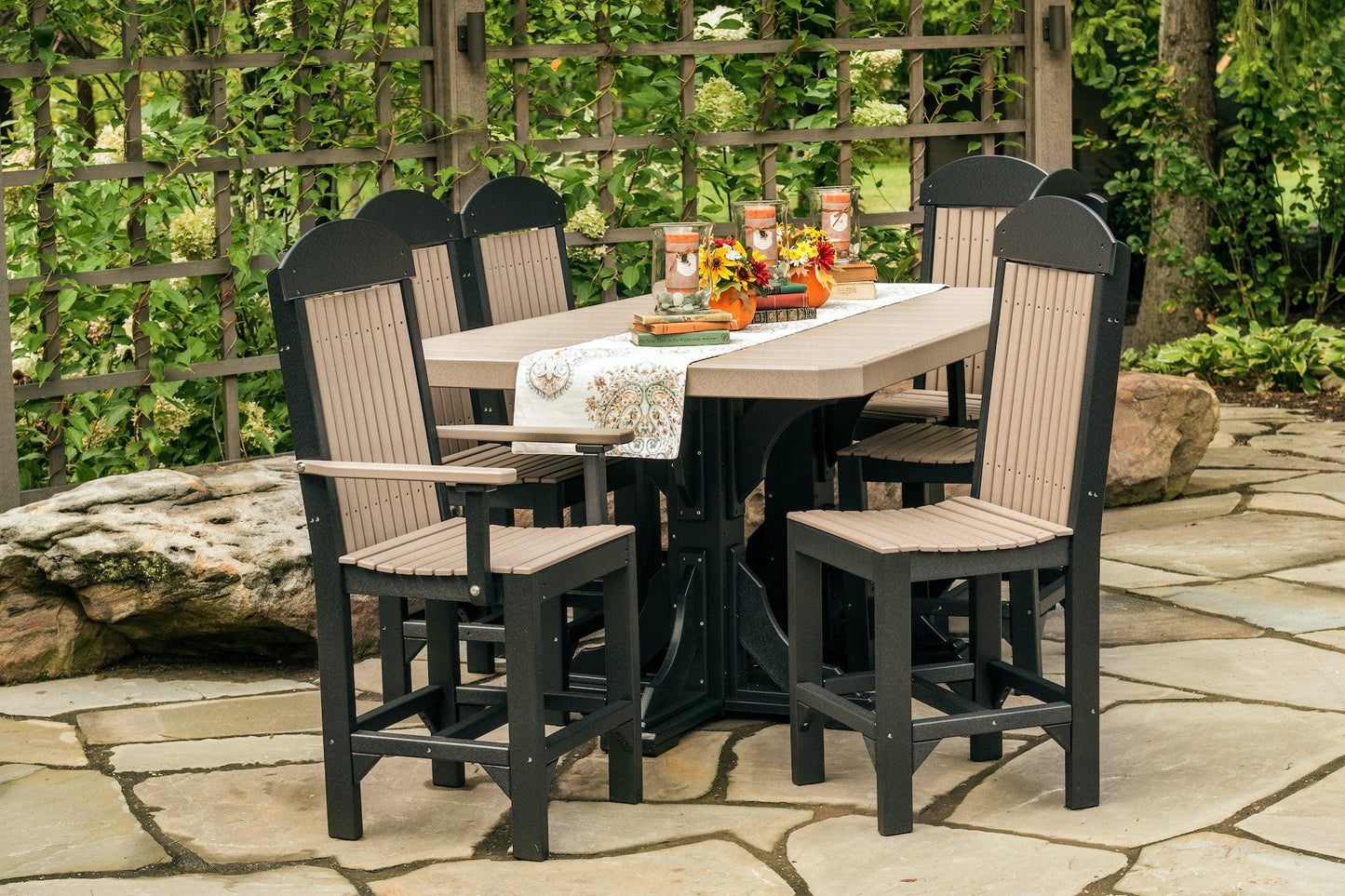 LuxCraft Recycled Plastic 4x6' Rectangular Table (COUNTER HEIGHT) - LEAD TIME TO SHIP 3 TO 4 WEEKS