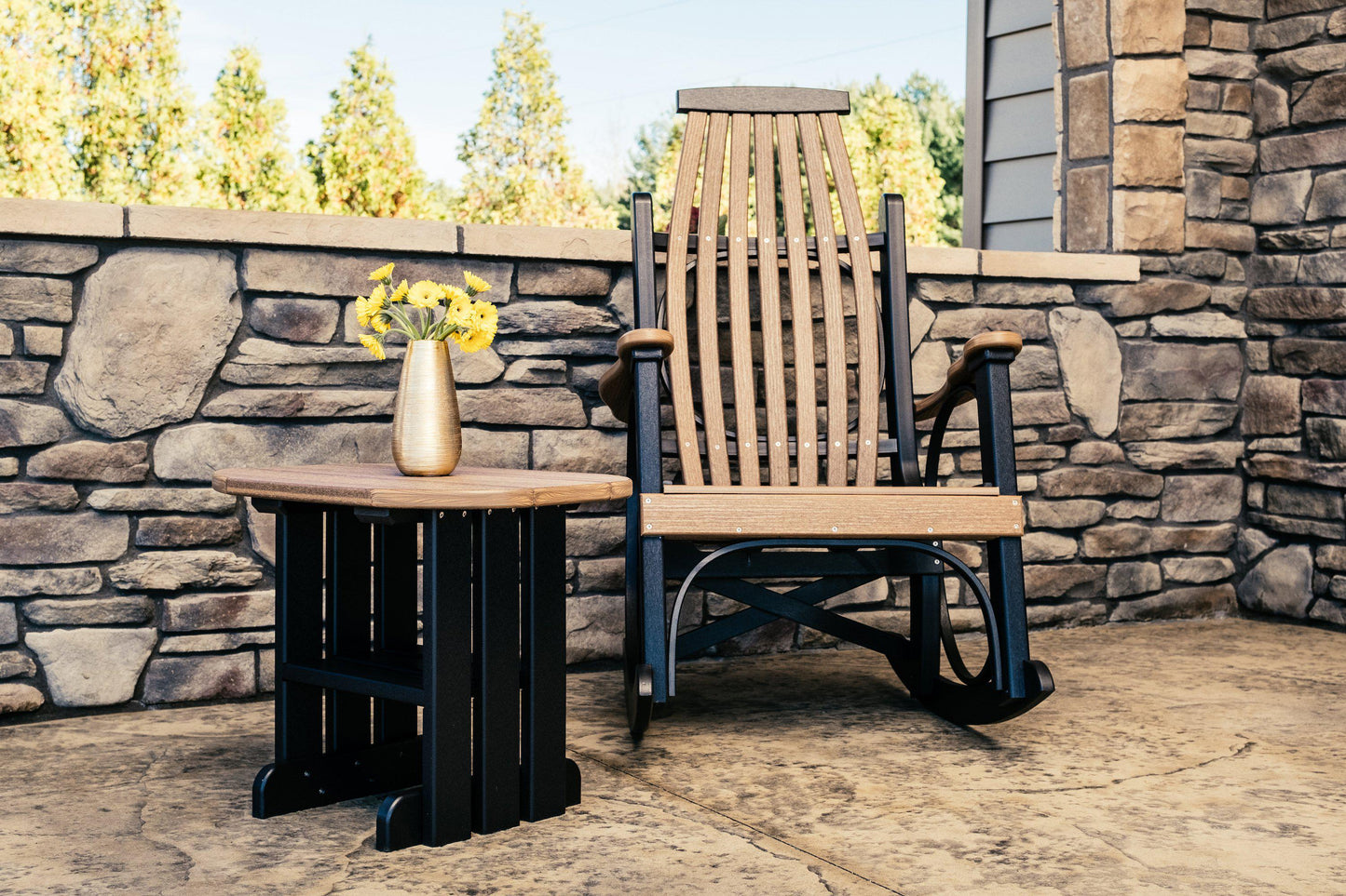 LuxCraft Recycled Plastic Grandpa's Porch Rocking Chair - LEAD TIME TO SHIP 3 TO 4 WEEKS