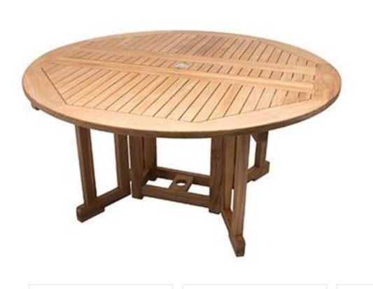 Royal Teak Collection 6' Outdoor Drop leaf Patio Table - SHIPS WITHIN 1 TO 2 BUSINESS DAYS