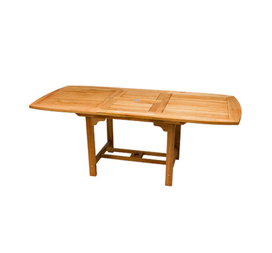 Royal Teak Collection 72/96 Family Expansion Outdoor Rectangular Patio Table - SHIPS WITHIN 1 TO 2 BUSINESS DAYS