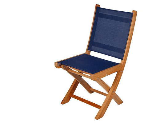 Royal Teak Collection Outdoor Sailmate Folding Side Sling Chair - SHIPS WITHIN 1 TO 2 BUSINESS DAYS