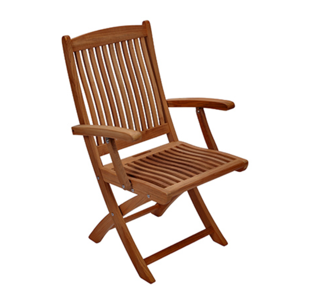 Teak Folding Arm Chair Patio Dining Arm Chair Royal Teak