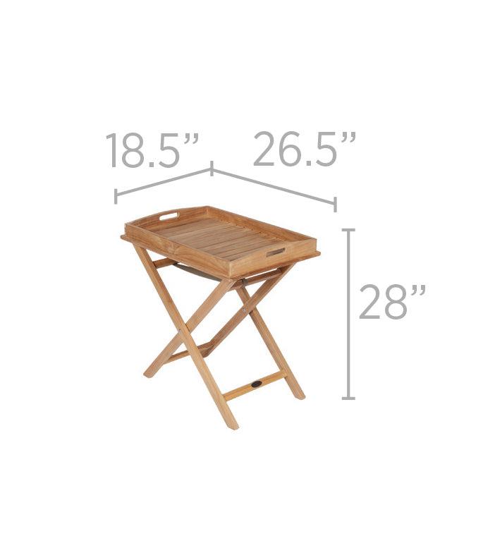Royal Teak Collection Serving Tray on Stand - SHIPS WITHIN 1 TO 2 BUSINESS DAYS