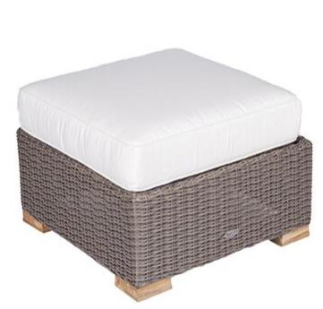 Royal Teak Collection Sanibel Deep Seating All Weather Wicker Ottoman - SHIPS WITHIN 1 TO 2 BUSINESS DAYS