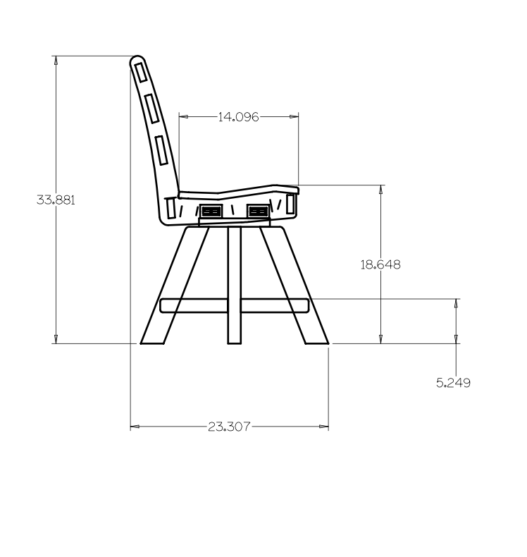 Perfect Choice Recycled Plastic Traditional Dining Height Swivel Armless Chair - LEAD TIME TO SHIP 4 WEEKS OR LESS