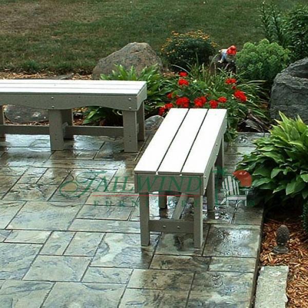 Tailwind Furniture Recycled Plastic 47.5" Dining / Flat Bench - DB 475 - LEAD TIME TO SHIP 3 WEEKS OR LESS