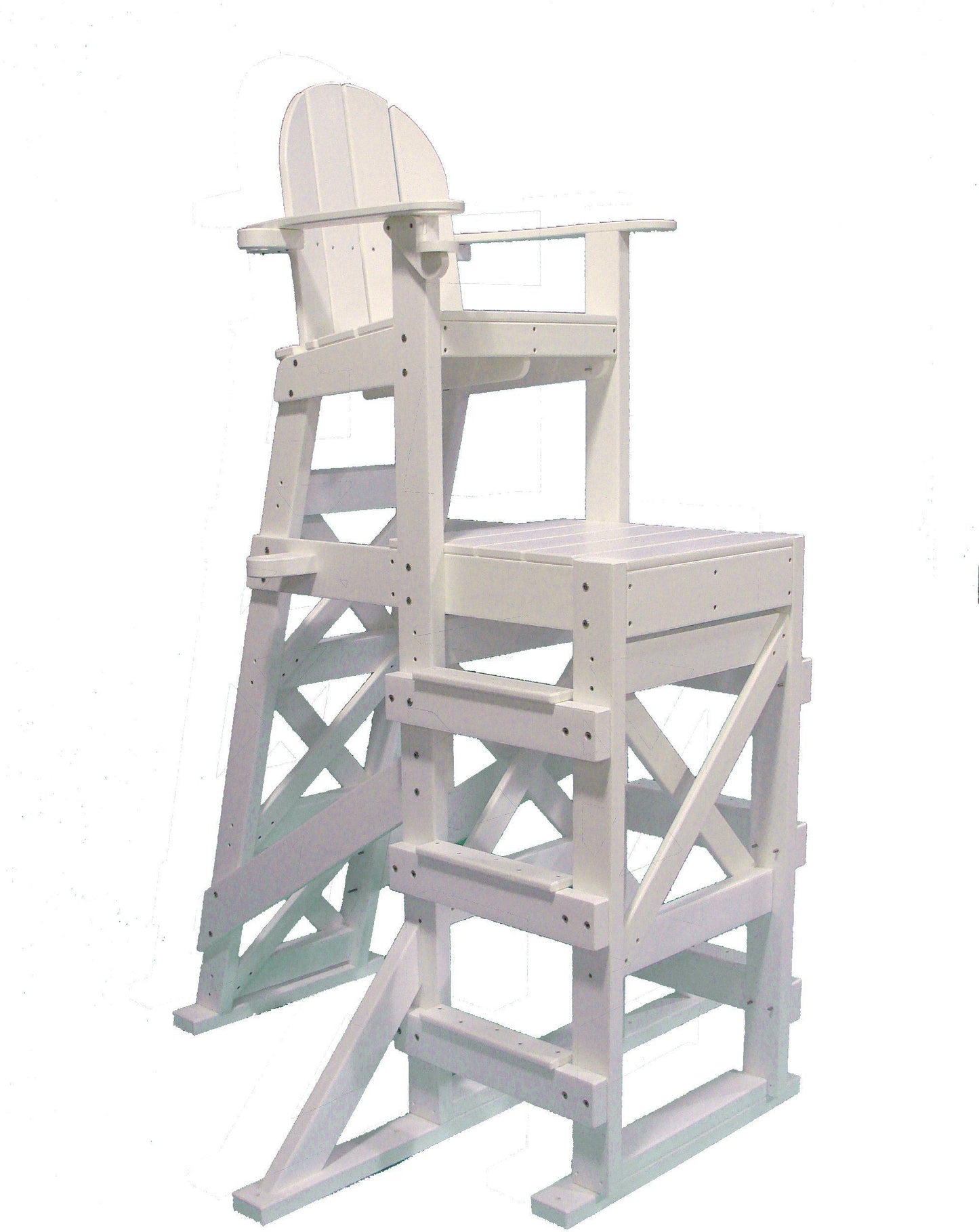 Tailwind Furniture Recycled Plastic TLG-530 Tall Lifeguard Chair with Side Steps - Seat Height: 64" - LEAD TIME TO SHIP 10 TO 12 BUSINESS DAYS