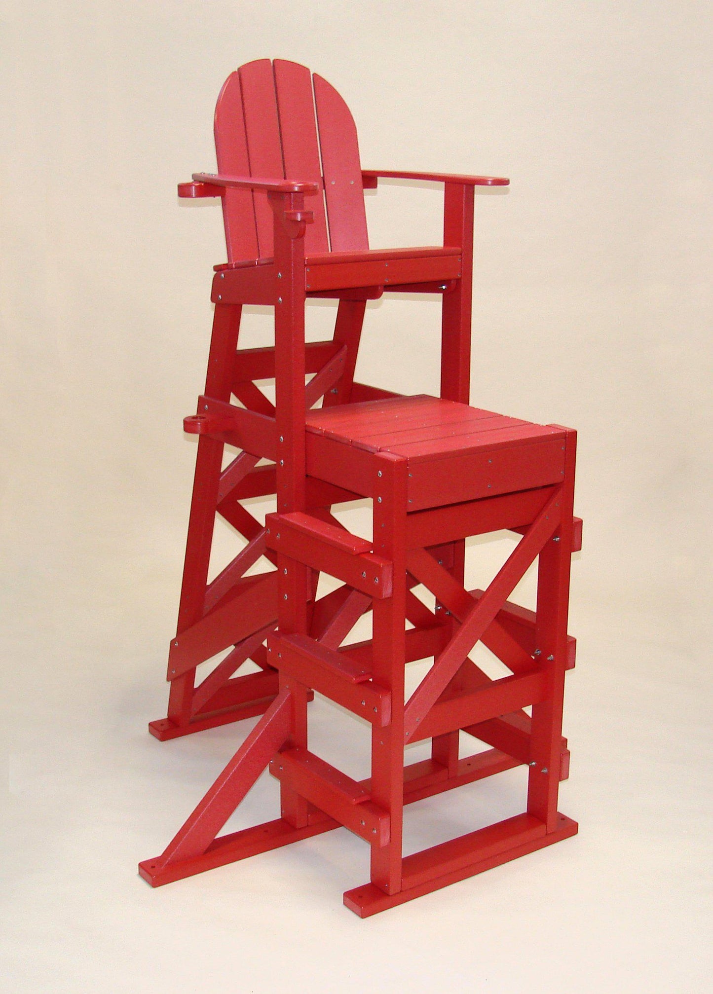 Tailwind Furniture Recycled Plastic TLG-530 Tall Lifeguard Chair with Side Steps - Seat Height: 64" - LEAD TIME TO SHIP 10 TO 12 BUSINESS DAYS