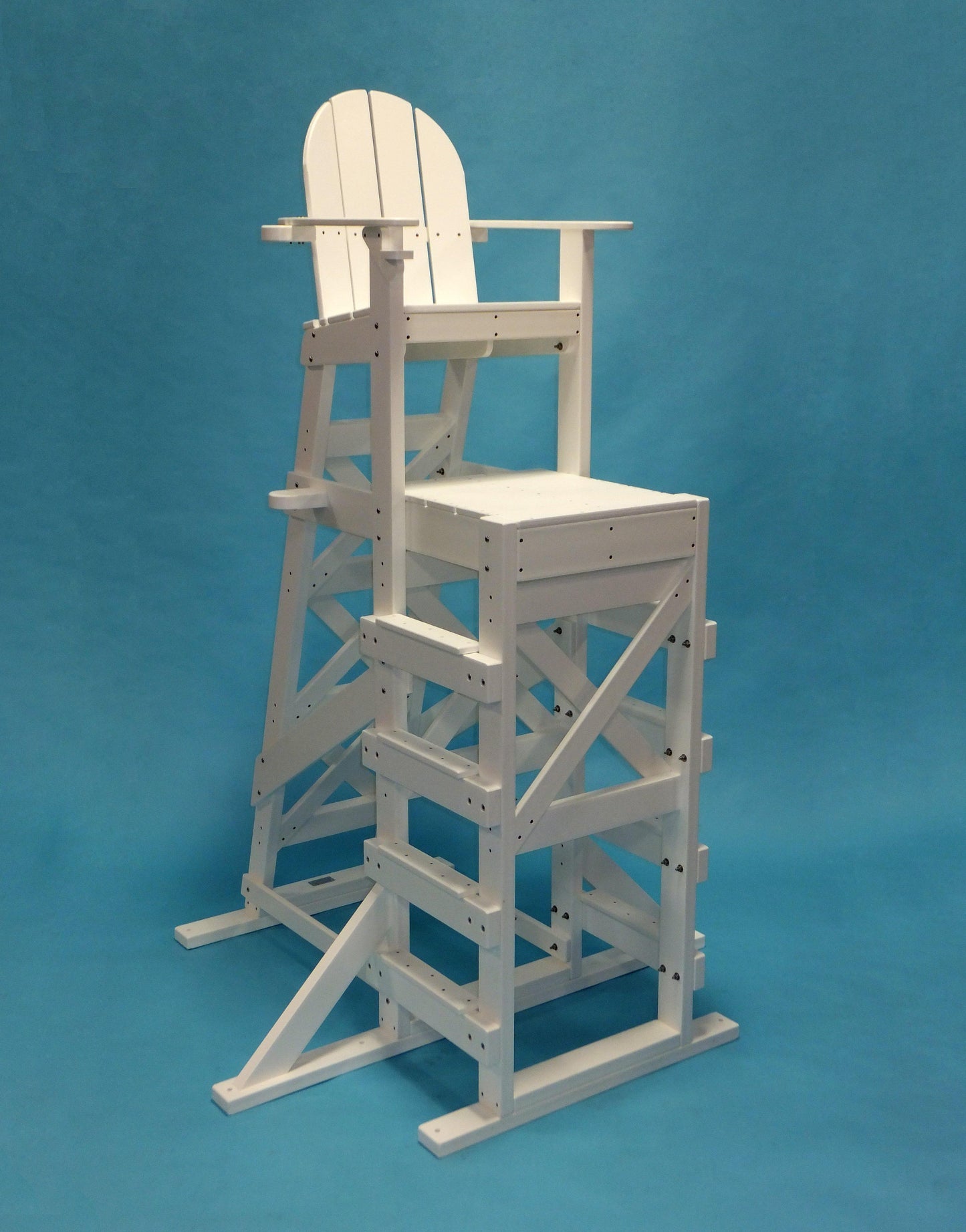 Tailwind Furniture Recycled Plastic XTLG-540 Tall, Side Step Lifeguard Chair - Seat Height: 72” - LEAD TIME TO SHIP 3 WEEKS OR LESS