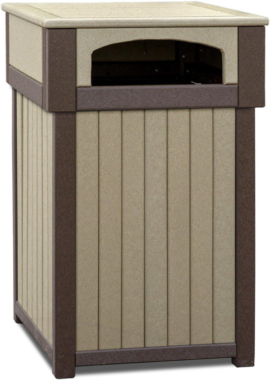 Leisure Lawns Amish Made Recycled Plastic Commercial Trash Receptacle (One Hole) Model #931 - LEAD TIME TO SHIP 6 WEEKS OR LESS