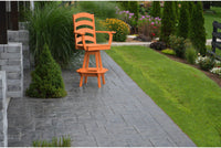 A&L Furniture Recycled Plastic Ladderback Swivel Bar Chair with Arms - Orange