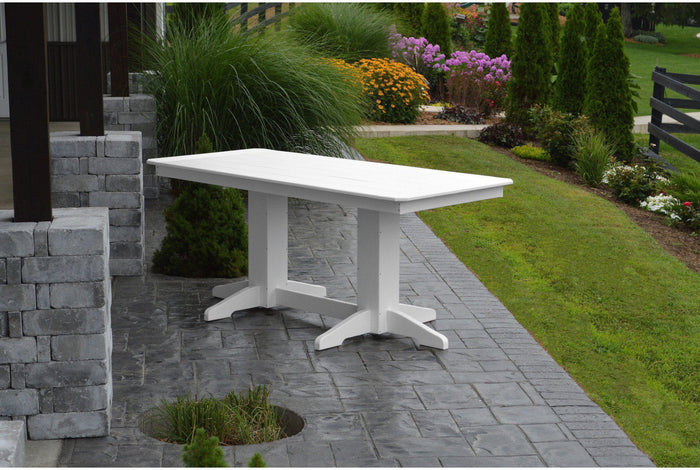 A&L Furniture Company Recycled Plastic 6'Dining Table - White