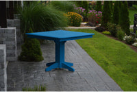 A&L Furniture Recycled Plastic 44" Square Dining Table - Blue