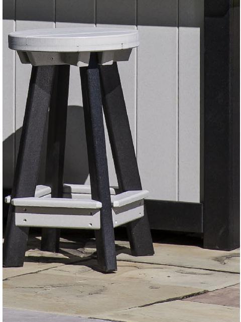 Leisure Lawns Amish Made Recycled Plastic Stationary Bar Stool Model #173 - LEAD TIME TO SHIP 6 WEEKS OR LESS