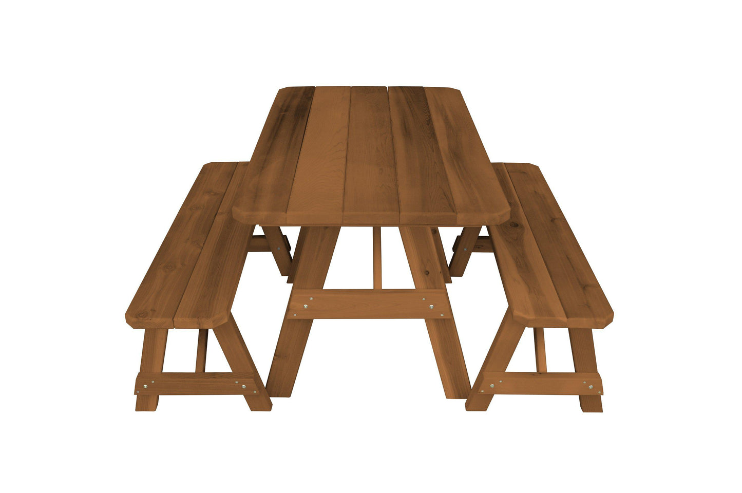 Regallion Outdoor Western Red Cedar 5' Traditional Table w/2 Benches - LEAD TIME TO SHIP 2 WEEKS
