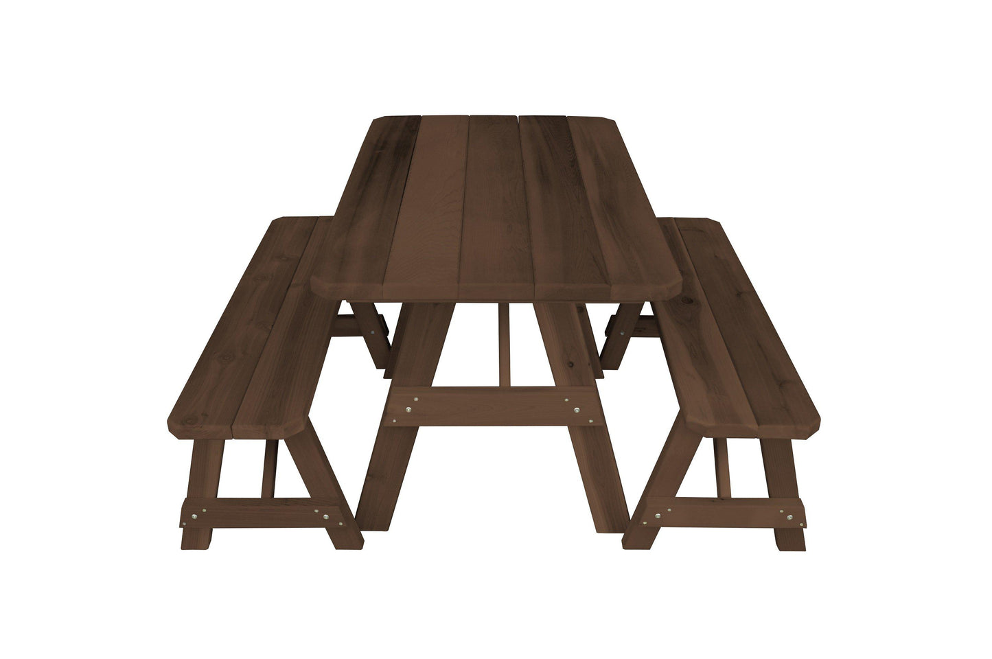 Regallion Outdoor Western Red Cedar 5' Traditional Table w/2 Benches - LEAD TIME TO SHIP 2 WEEKS