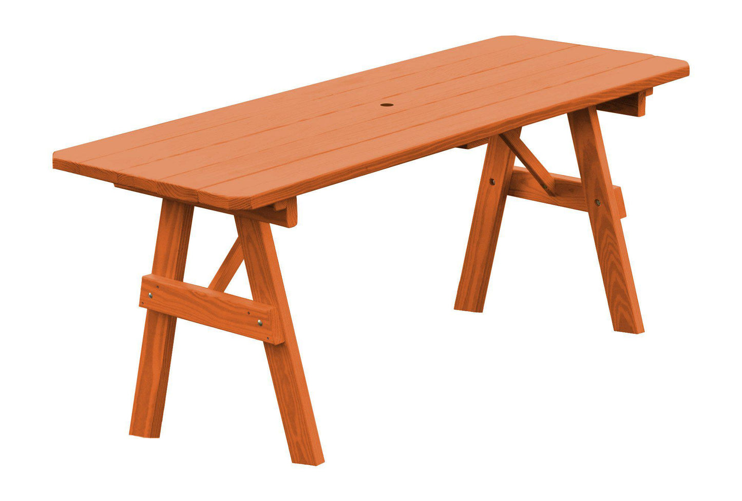 A&L Furniture Co. Pressure Treated Pine 6' Traditional Table Only - LEAD TIME TO SHIP 10 BUSINESS DAYS