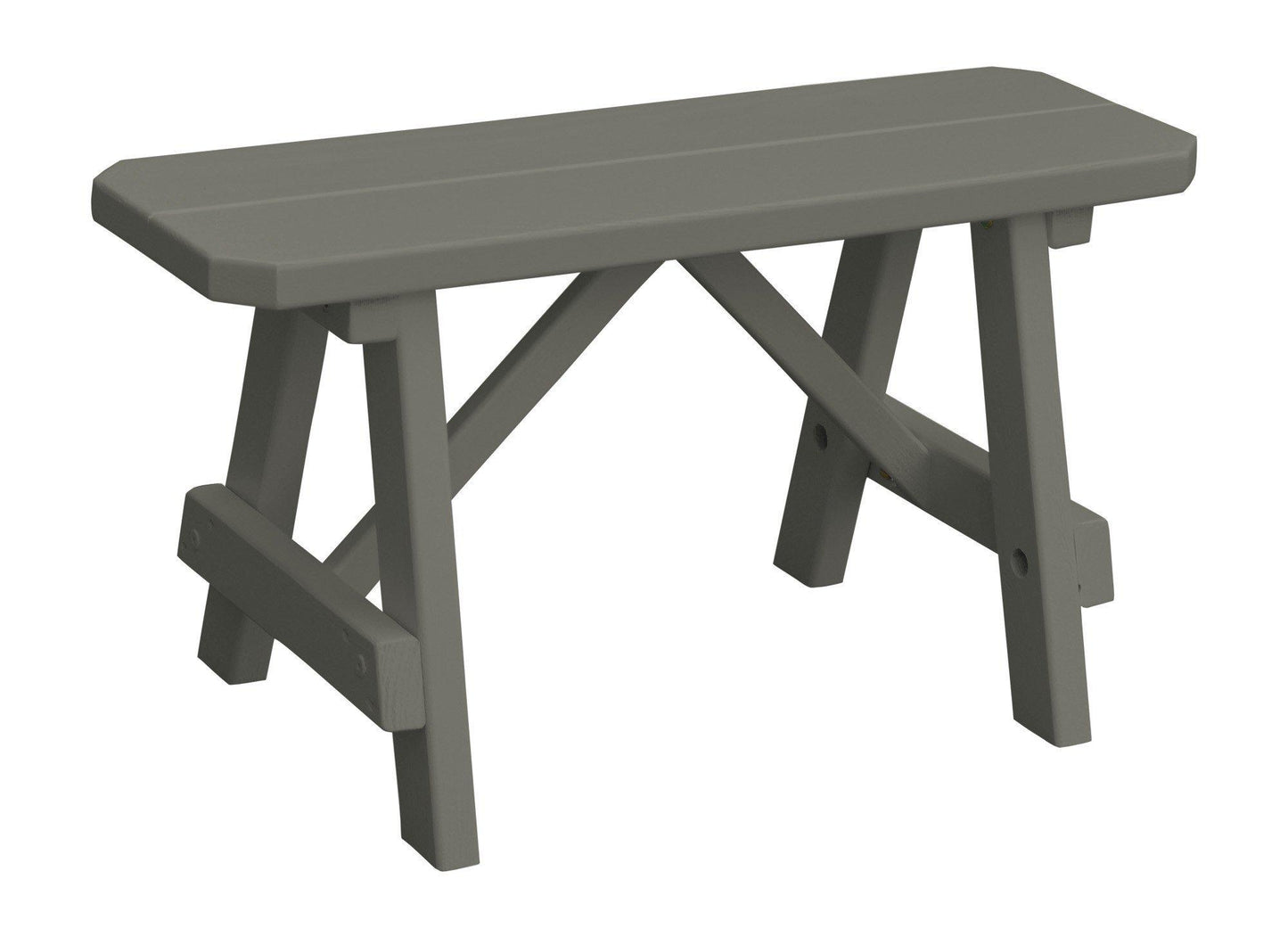 A&L Furniture Co. Yellow Pine 33" Traditional Bench Only - LEAD TIME TO SHIP 10 BUSINESS DAYS