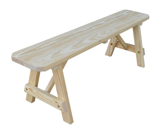 A&L Furniture Co. Pressure Treated Pine 55" Traditional Bench Only - LEAD TIME TO SHIP 10 BUSINESS DAYS