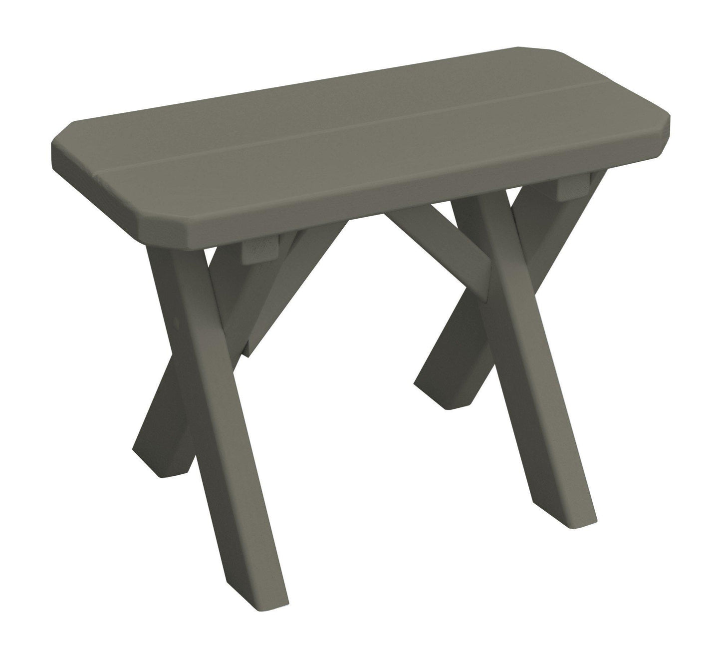 A&L Furniture Co. Yellow Pine 23" Crossleg Bench Only - LEAD TIME TO SHIP 10 BUSINESS DAYS