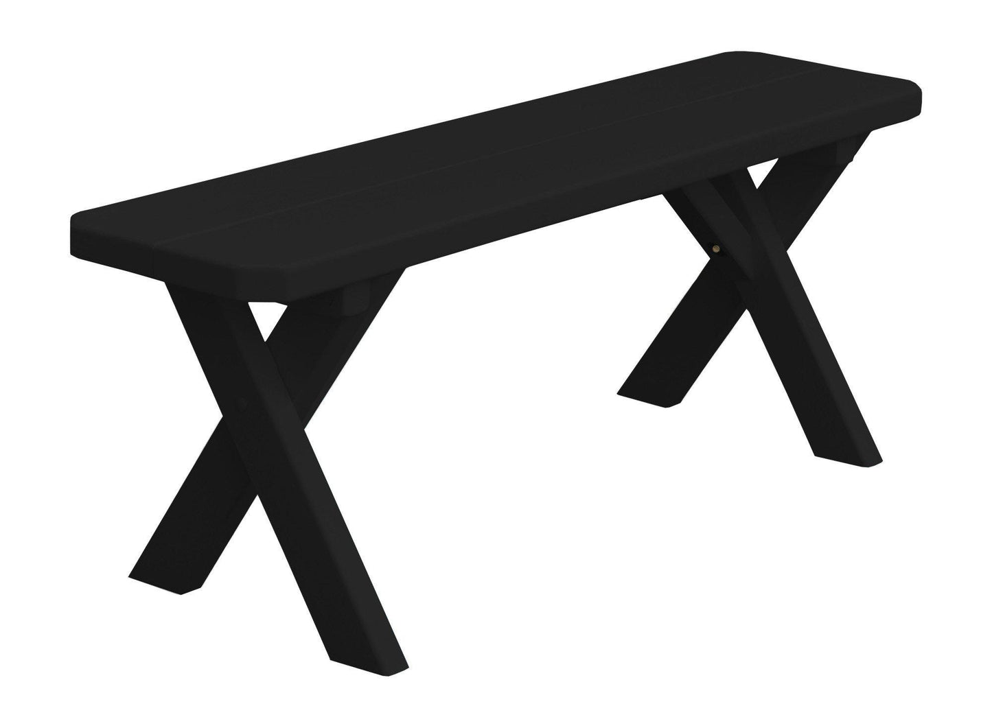 A&L Furniture Co. Yellow Pine 44" Crossleg Bench Only - LEAD TIME TO SHIP 10 BUSINESS DAYS