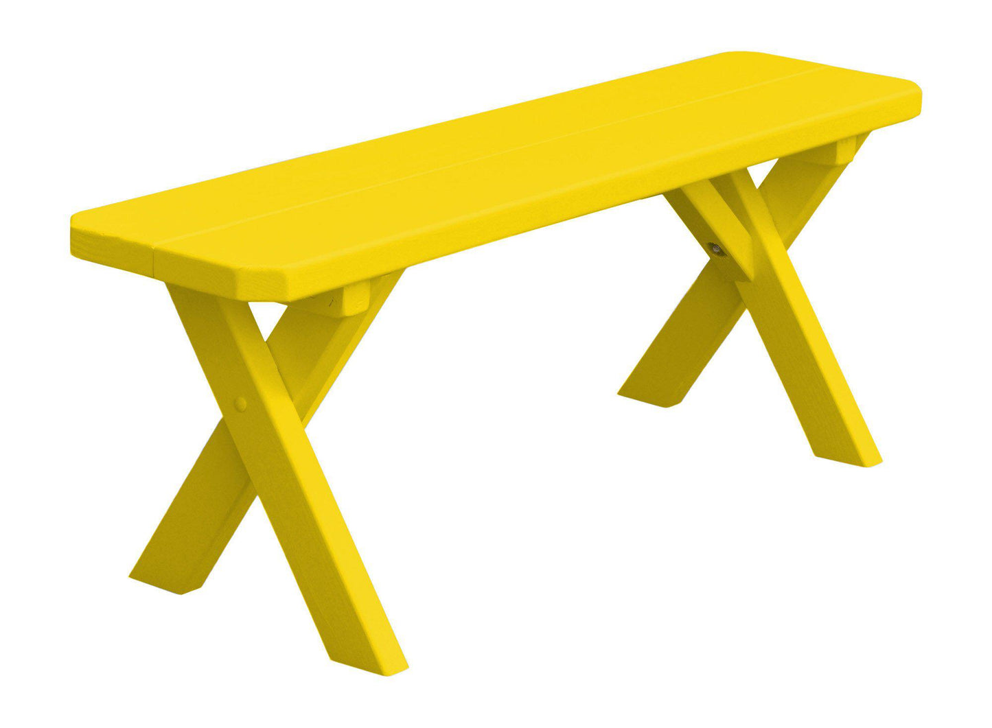 A&L Furniture Co. Yellow Pine 44" Crossleg Bench Only - LEAD TIME TO SHIP 10 BUSINESS DAYS