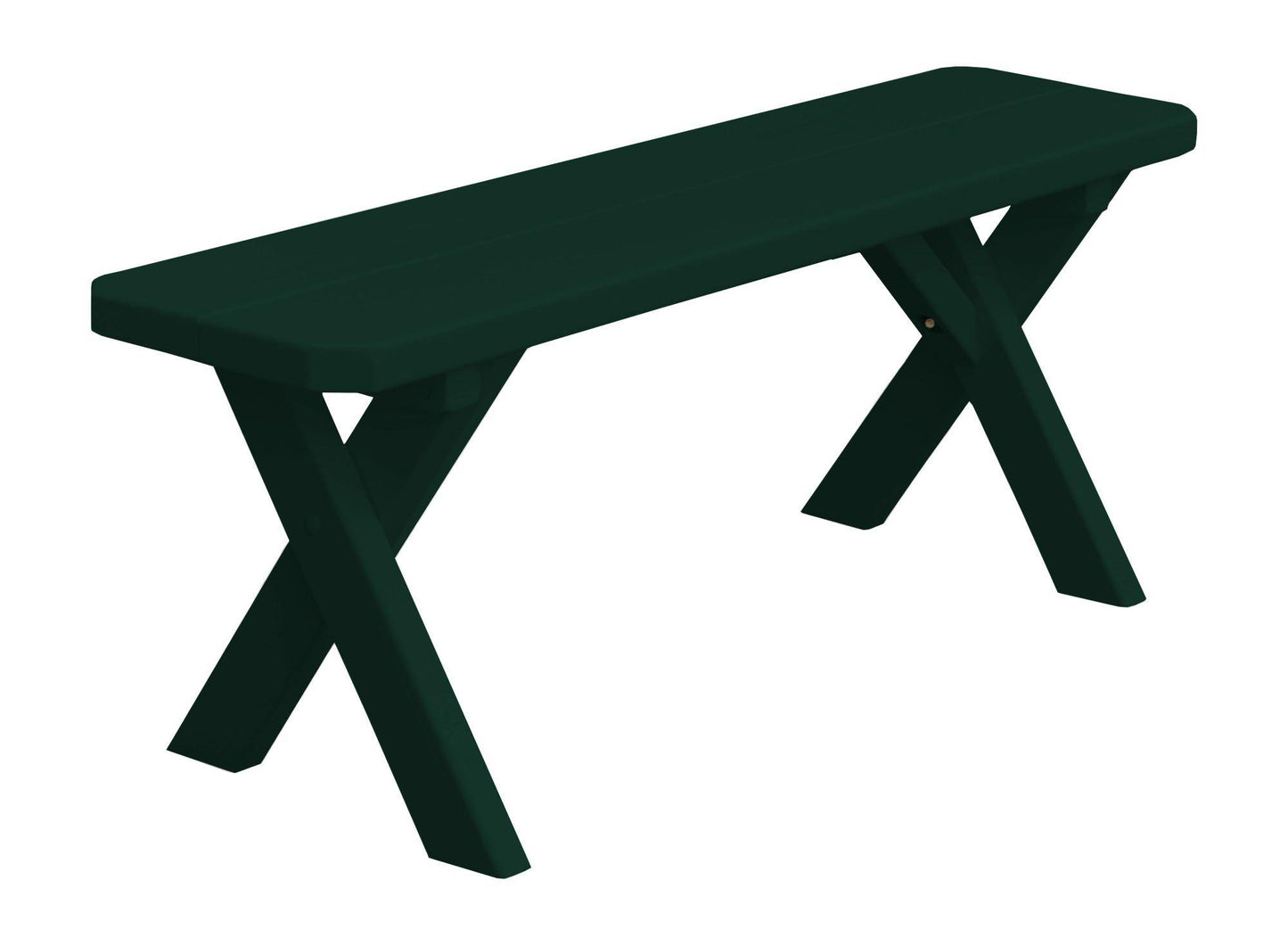 A&L Furniture Co. Yellow Pine 44" Crossleg Bench Only - LEAD TIME TO SHIP 10 BUSINESS DAYS