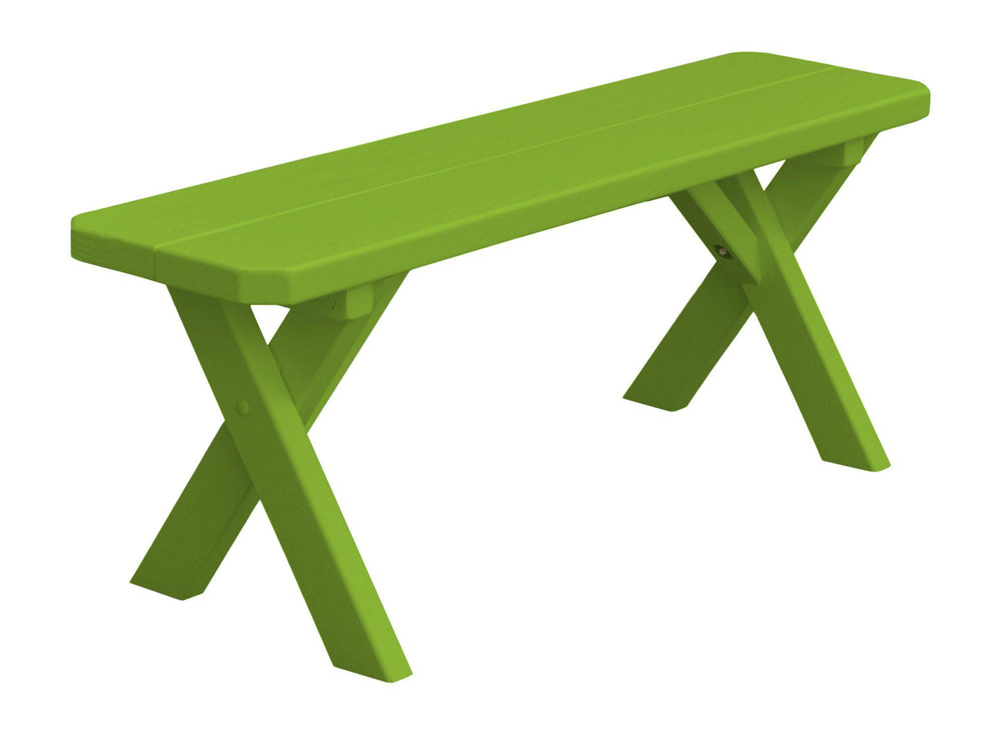 A&L Furniture Co. Yellow Pine 44" Crossleg Bench Only - LEAD TIME TO SHIP 10 BUSINESS DAYS