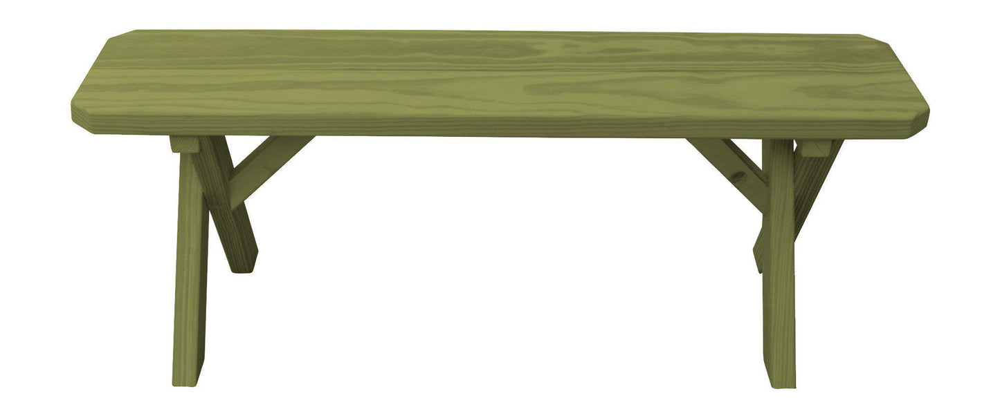 A&L Furniture Co. Yellow Pine 44" Crossleg Bench Only - LEAD TIME TO SHIP 10 BUSINESS DAYS