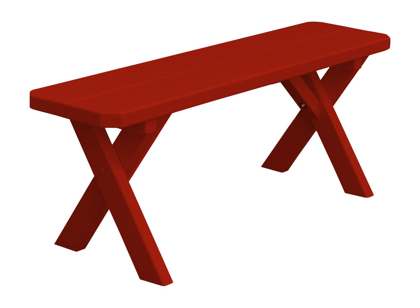 A&L Furniture Co. Yellow Pine 44" Crossleg Bench Only - LEAD TIME TO SHIP 10 BUSINESS DAYS