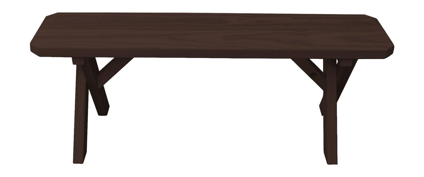 A&L Furniture Co. Yellow Pine 44" Crossleg Bench Only - LEAD TIME TO SHIP 10 BUSINESS DAYS