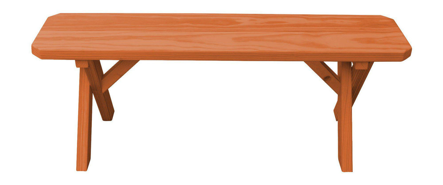 A&L Furniture Co. Pressure Treated Pine 44" Crossleg Bench Only - LEAD TIME TO SHIP 10 BUSINESS DAYS