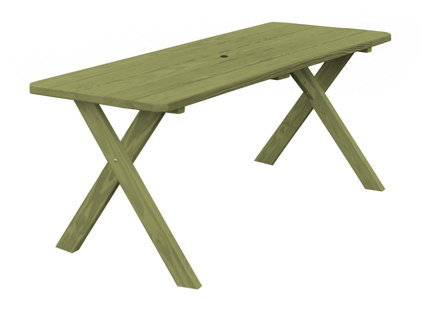 A&L Furniture Co. Yellow Pine 70" Cross-leg Table - LEAD TIME TO SHIP 10 BUSINESS DAYS