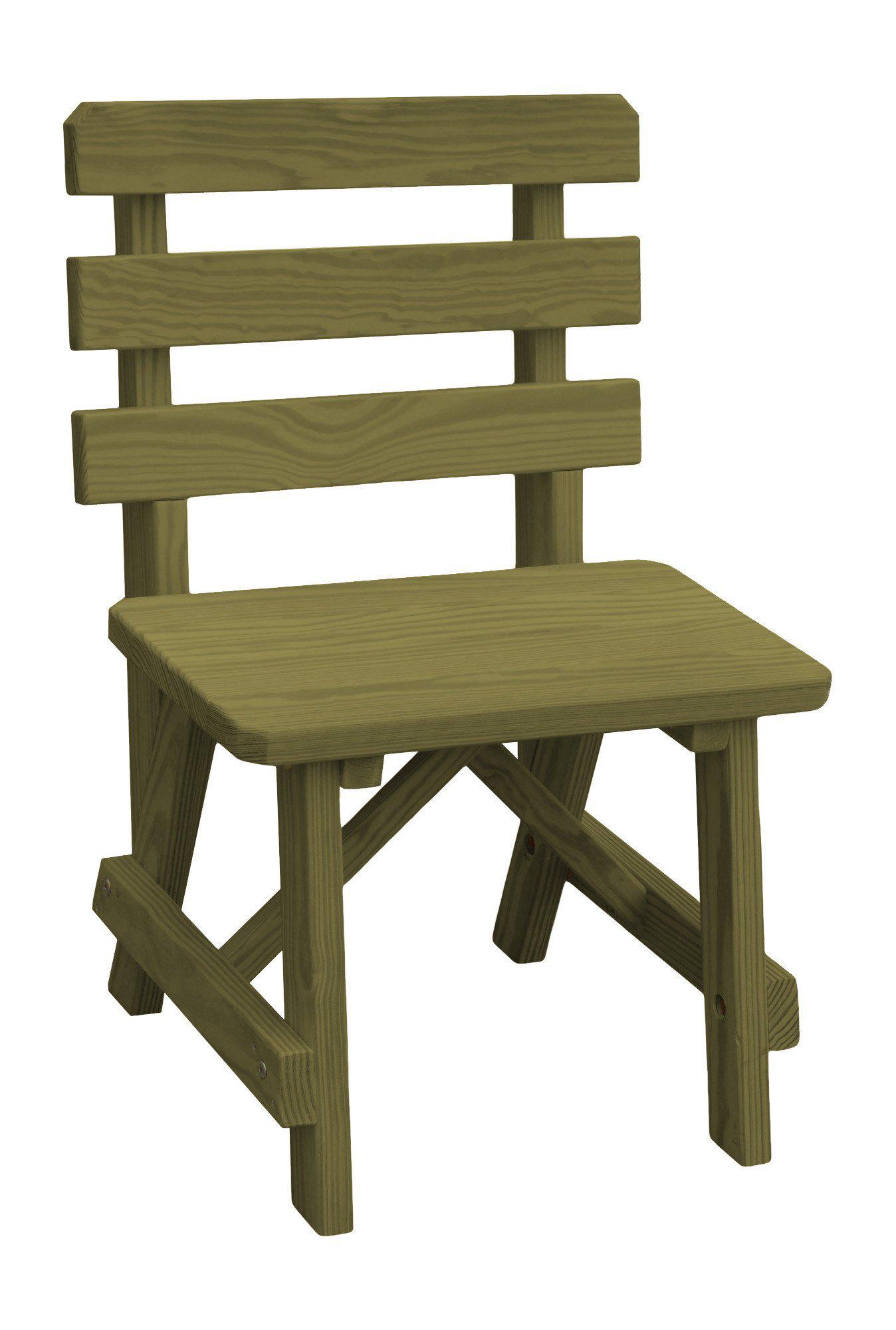 A&L Furniture Co. Yellow Pine 23" Traditional Backed Bench Only - LEAD TIME TO SHIP 10 BUSINESS DAYS
