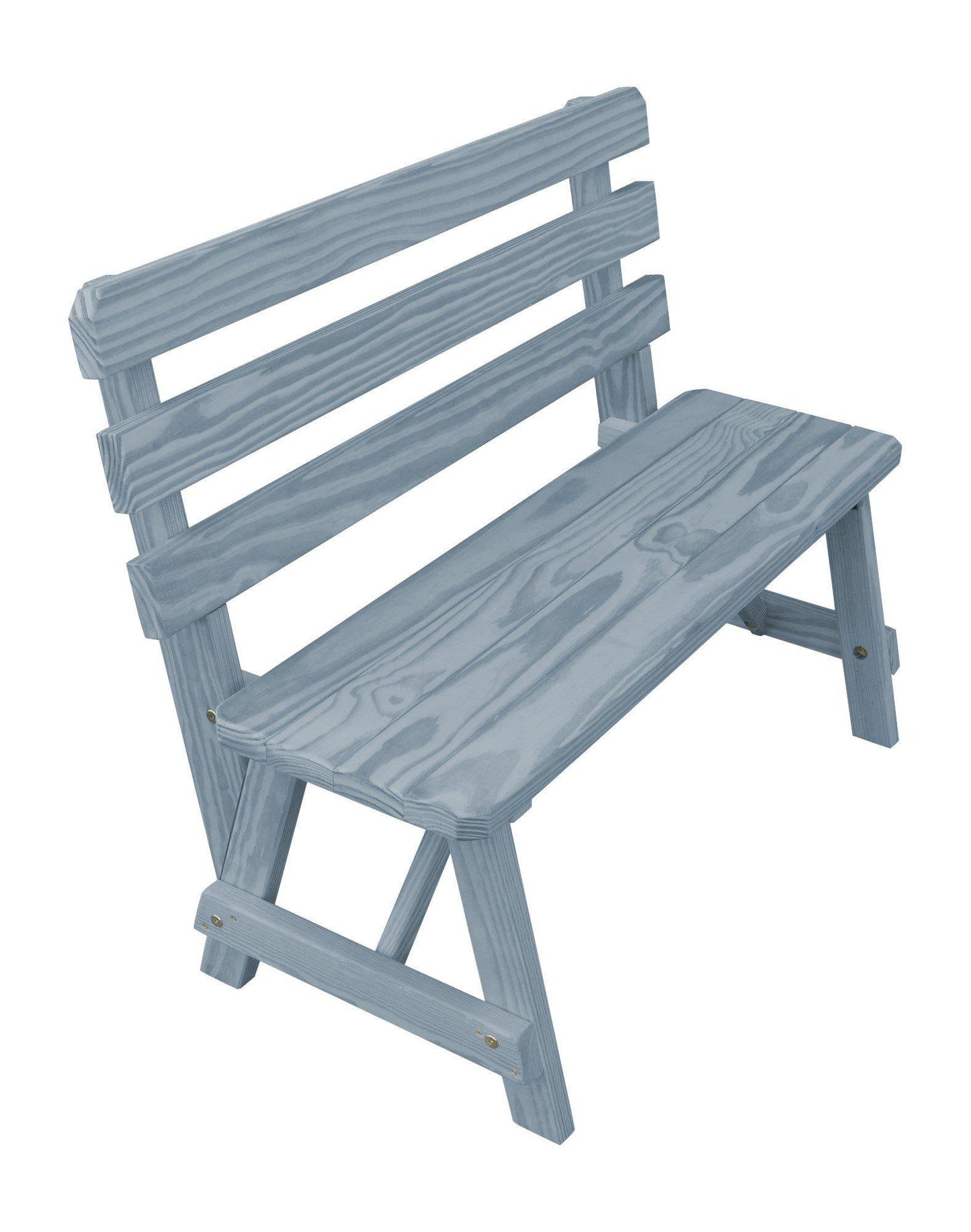 A&L Furniture Co. Yellow Pine 44" Traditional Backed Bench Only - LEAD TIME TO SHIP 10 BUSINESS DAYS